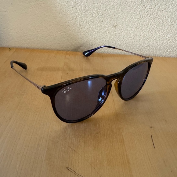 Ray Ban Erika Sunglasses Polarized RB 4171 Rare Frame Color & Lens Blue Brown - Picture 2 of 7